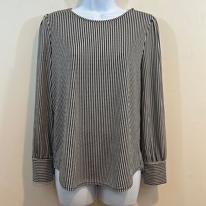Ann Taylor Striped 3 Button Cuff Shirt  Size S